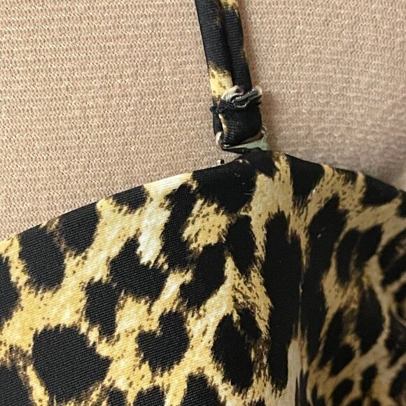 Jaclyn Smith Animal Print Plus Size Curvy Convertible Tankini Halter Bikini  20 - Picture 5 of 10